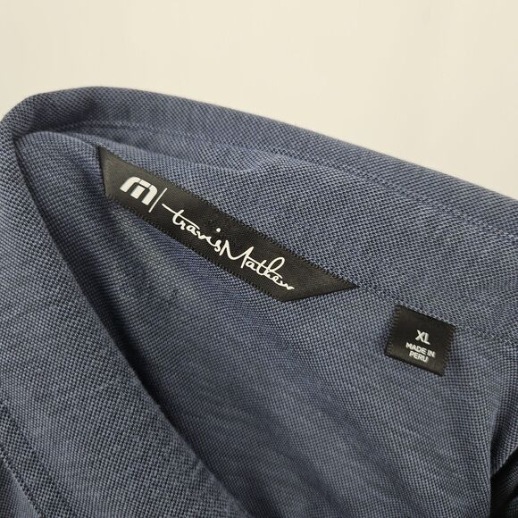 Travis Mathew Polo Shirt Mens Extra Large Short Sleeve Golf Preppy Striped XL - Picture 8 of 9